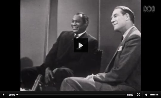 Paul Robeson Interview in Australia