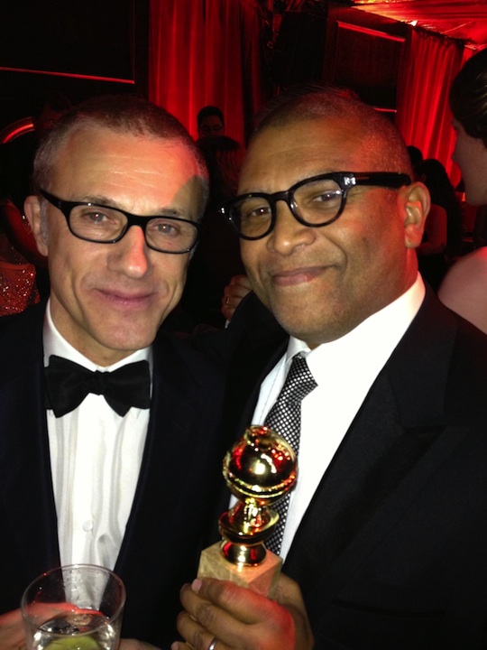 Reginald and Christoph Waltz at the afterparty