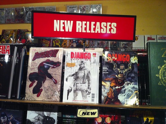 Django Unchained Comic Book on display at Golden Apple