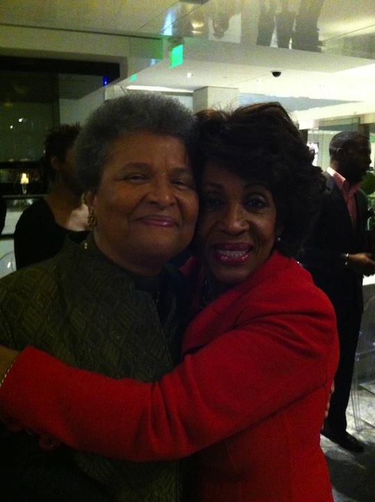 Helen Hudlin & Congresswoman Maxine Waters Helen Hudlin & Maxine Waters