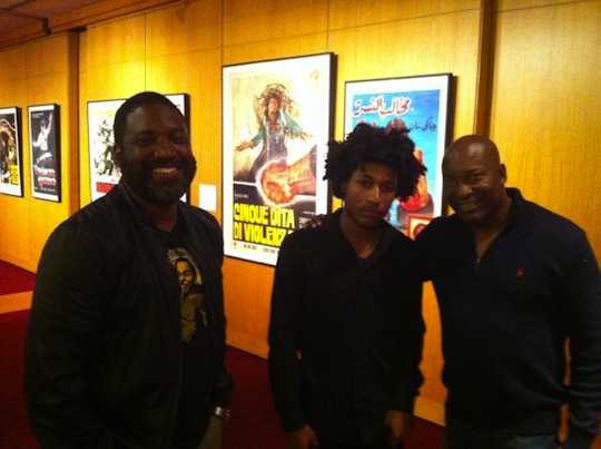 Selwyn Hines and John Singleton with his son