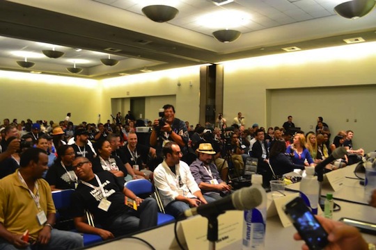 Reggie at the SDCC Black Panel with Steve McKeever