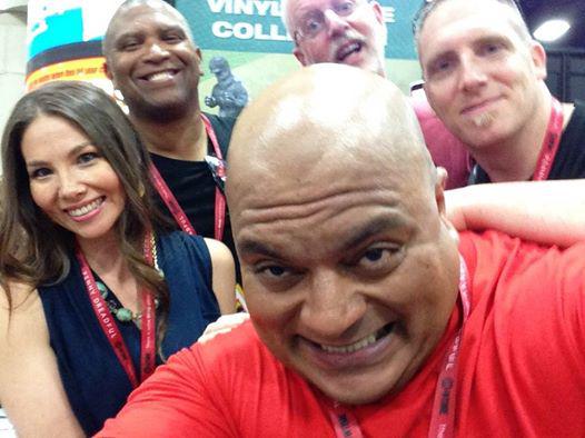 Marjorie Liu, Reggie, HEF's Sam Wilson, Keith Kopinski and Joe Thomas Jr.