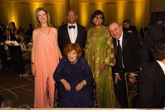 Reggie with AMPAS CEO Dawn Hudson and President Cheryl Boone Isaacs (with her husband Stanley), with honoree Maureen O’Hara (seated)