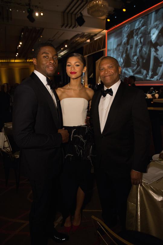 Chadwick Boseman, Zendaya and Reggie Chadwick Boseman, Zendaya and Reggie