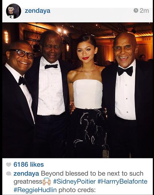 Reggie, Sidney Portier, Zendaya, Harry Belefonte