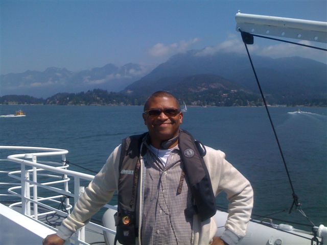 Reggie in Vancouver on the boat