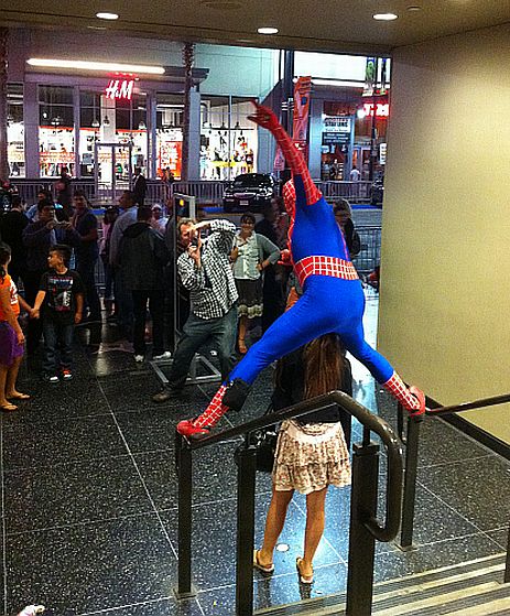 Spider Man impersonator at Captain America premiere